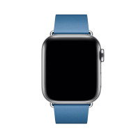 Кожаный ремешок Modern Buckle Leather на Apple Watch 38/40/41mm Silver/Cornflower